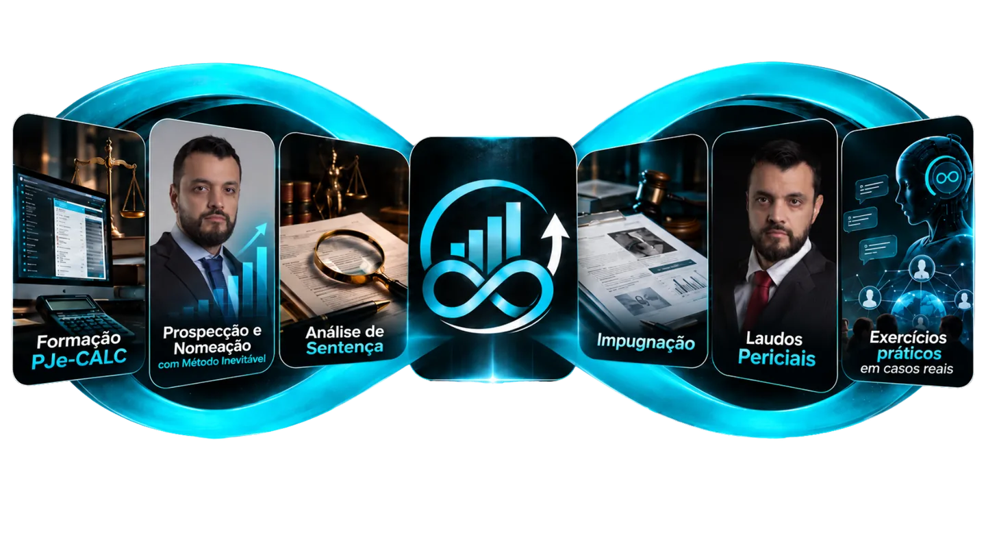 Formação PJe-CALC, prospecção, análise de sentença, impugnação, laudos e exercícios da Ordem dos Calculistas